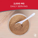 Red panax ginseng powder texture and scoop preparation