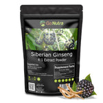 Dietary supplement facts on Go Nutra Siberian Ginseng bottle