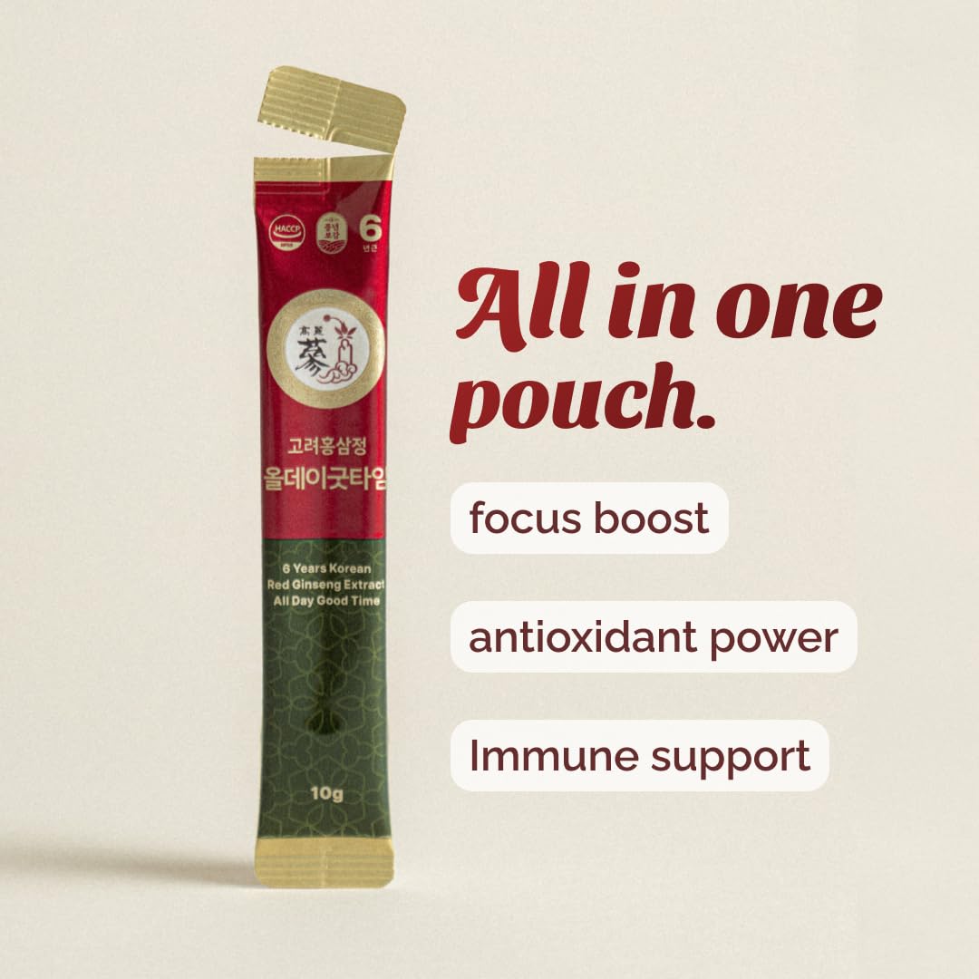 PNBG Red Ginseng immune shot box and individual liquid pouches