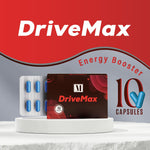 Close up of DriveMax Sports Nutrition 10 capsules branding