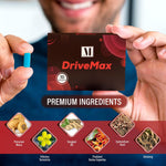 Rear view of DriveMax nutrition supplement showing ingredient list