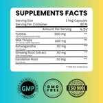 Saikou Herbs TUDCA supplement nutritional facts and ingredient breakdown label