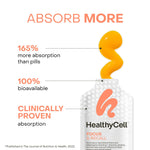 Healthycell MicroGel technology nutrient absorption diagram