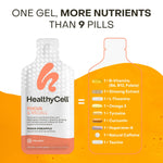Healthycell Focus and Recall peach pineapple gel pack