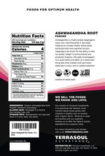Authentic USA imported ashwagandha root powder packaging details