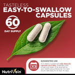 Side view of Nutrivein Korean Red Panax Ginseng bottle showing 1600mg dosage