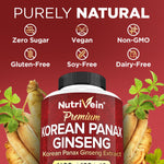Close up of Nutrivein Korean Red Panax Ginseng vegan capsule texture