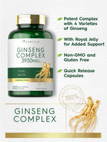 Side view of Carlyle Ginseng Complex bottle showing 3930mg strength