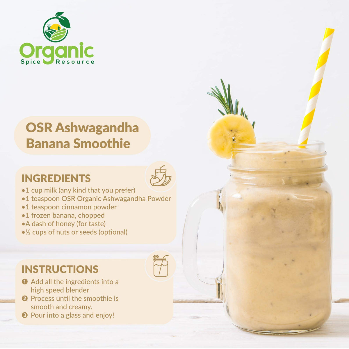 Ashwagandha powder mixed into a glass of warm milk