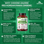 Zazzee USDA Organic certification logo on supplement bottle