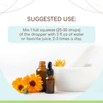 Super concentrated liquid herbal tincture supplement facts panel from HerbEra