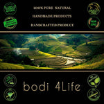 Back label of Bodi Goldenseal Leaf showing product information and pure organic ingredient clarity.