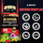 Mecisco Goldenseal Root premium dietary supplement label detailing usage instructions