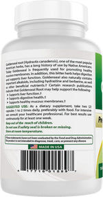 Authentic imported Best Naturals Goldenseal capsules multipack container view for long-term supply