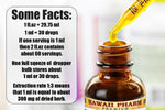Side profile of the two fluid ounce bottle of Hawaii Pharm Goldenseal herbal supplement