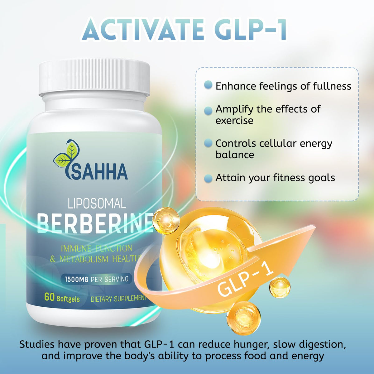 High bioavailability liposomal berberine capsules for immune support side view