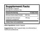 Dr Clark Store advanced gut balance capsules showing manufacture details and consumer dosage instructions