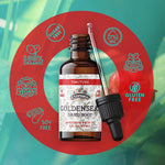 Authentic goldenseal root fluid extract sixty milliliters bottle packaging details
