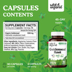 Pure goldenseal root powder capsules for immune and lung support