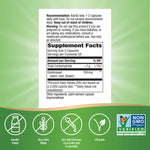 Nature's Way Goldenseal supplement nutritional facts label showing 700 mg per serving ingredients list.