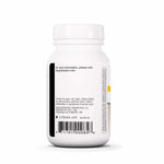 Side view of Integrative Therapeutics digestive health supplement bottle showing usage instructions
