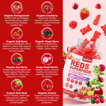 Nextdia Super Greens and Reds Gummies fruit flavor texture