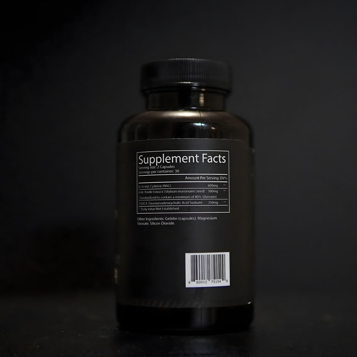 Side label showing organic astragalus and ginger ingredients