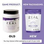 Scoop of Zurvita Zeal Bold Grape nutritional powder