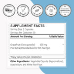 Supersmart Grapefruit Extract supplement facts label details