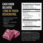 Vinia heart health chews packaging details and supplement facts
