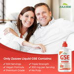 Top view of Zazzee Grapefruit Seed Extract 4 fluid ounce bottle