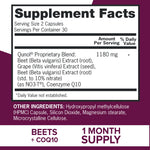 Qunol Blood Pressure Support supplement facts panel