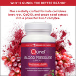 Qunol Blood Pressure Support 120 count pack of 2