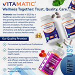 Side profile of Vitamatic Green Tea Extract USA made bottle