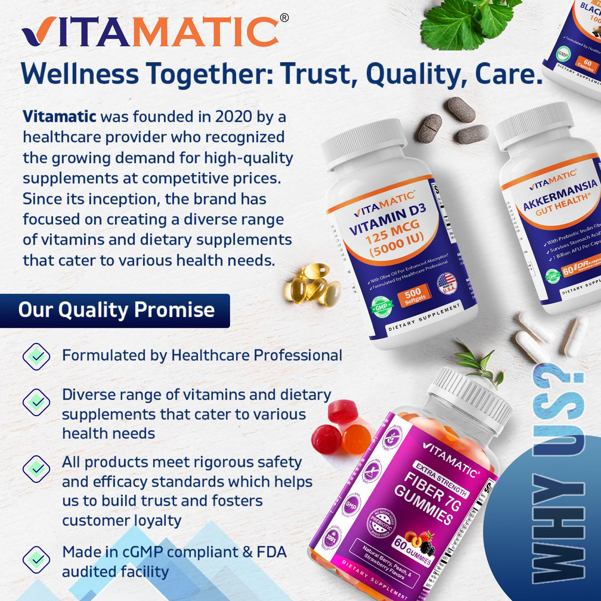 Side profile of Vitamatic Green Tea Extract USA made bottle