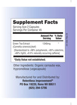 High potency EGCG green tea extract bottle side view