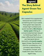 Authentic USA imported Agami green tea supplement bottle