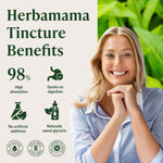 Back label view of Herbamama Green Tea Extract liquid supplement