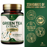Natures Nutrition green tea extract vegan and non-GMO label