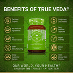 True Veda organic green tea capsules nutritional label