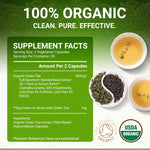 True Veda green tea supplement packaging with award seal