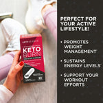 Detailed ingredient list on Keto Science Keto Burn bottle