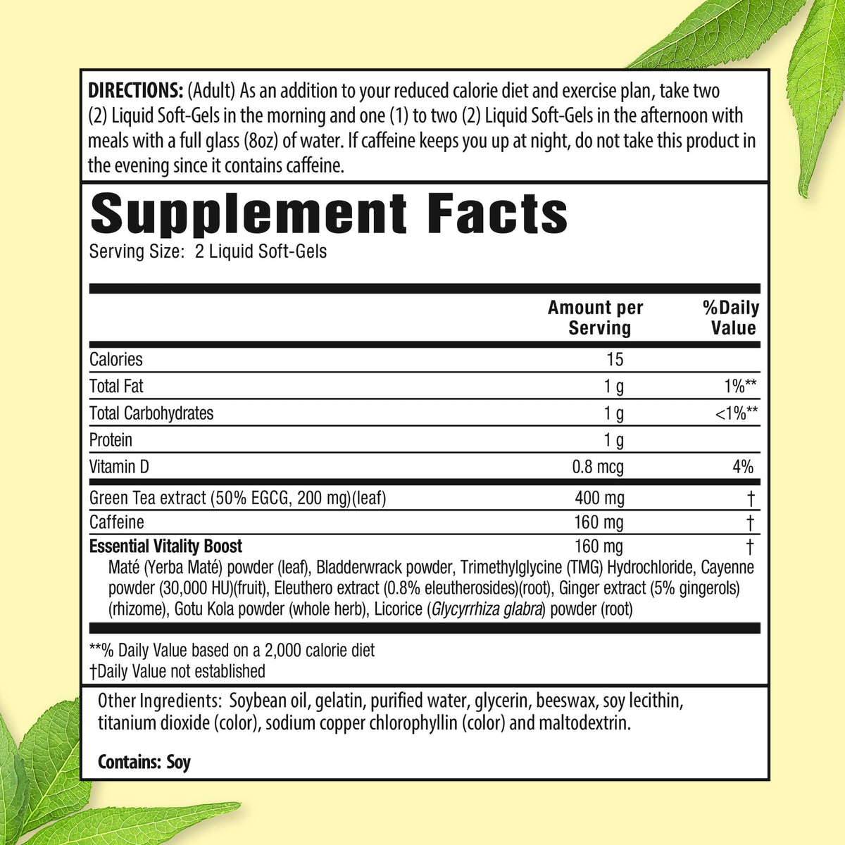 Applied Nutrition Green Tea Fat Burner 90 count liquid soft gels