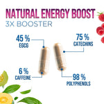 Side view of Green Tea Extract 60 capsules bottle showing ingredients