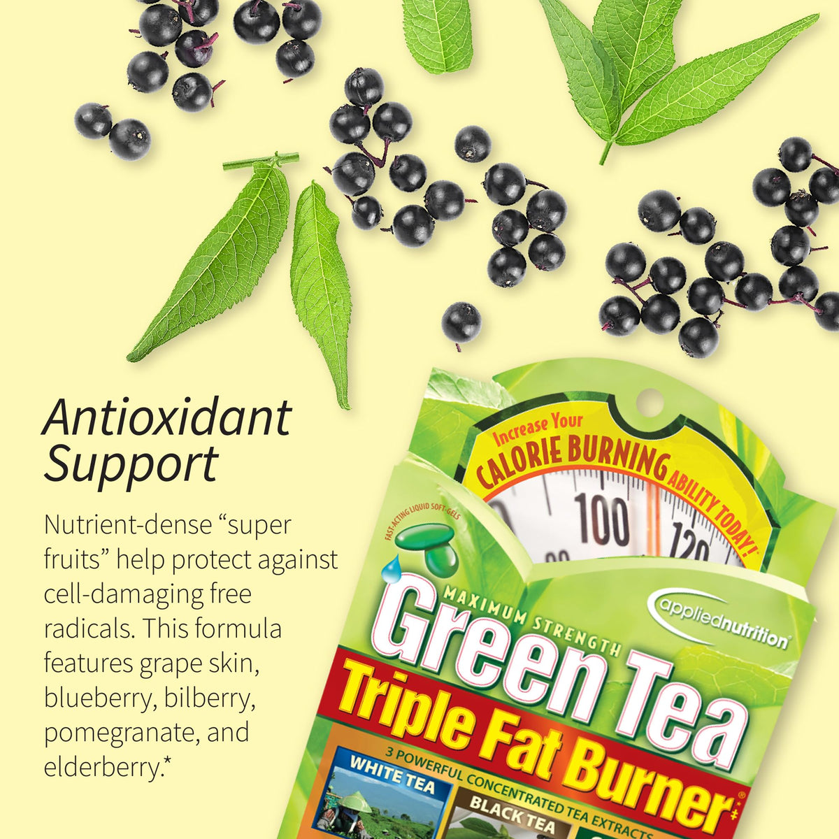 Applied Nutrition fat burner supplement facts label