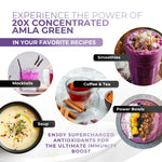 Amla Green Hibiscus powder mixed in a glass