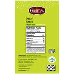Side view of Celestial Seasonings decaffeinated green tea box