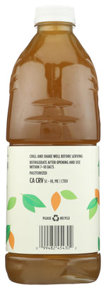 Close up of 365 green tea bottle ingredients and certification