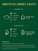 Lifestyle shot of an individual enjoying a cup of iced organic green tea