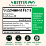 Zenwise Health Green Tea Extract supplement facts label